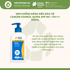 Kem chống nắng Siêu bảo vệ Cancer Council Ultra SPF 50+/ PA ++++