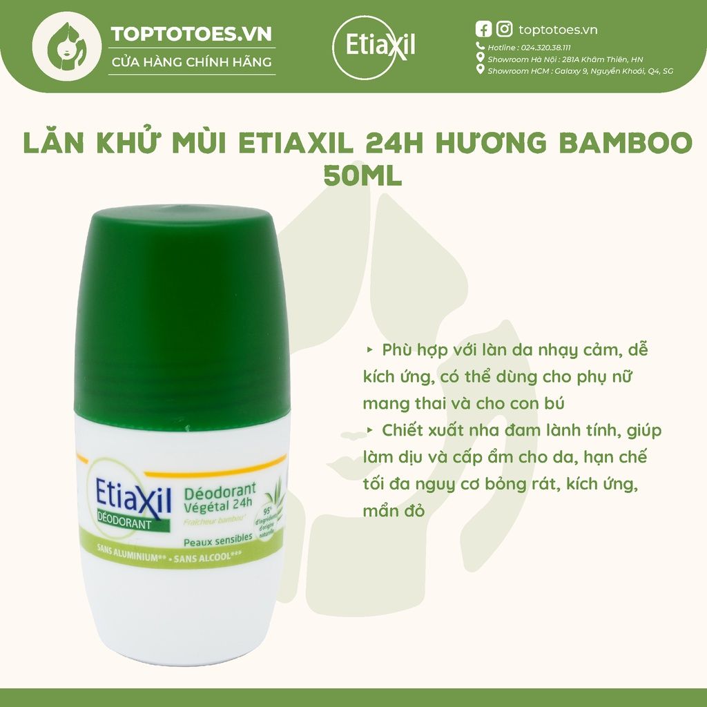 Lăn khử mùi hằng ngày Etiaxil Deodorant Roll-On 40ml/50ml