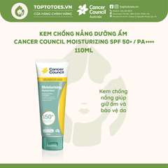 Kem chống nắng Dưỡng ẩm Cancer Council Moisturizing SPF 50+/ PA ++++