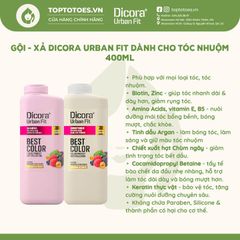Dầu gội xả Dicora Urban Fit chiết xuất tinh dầu Argan dành cho tóc nhuộm