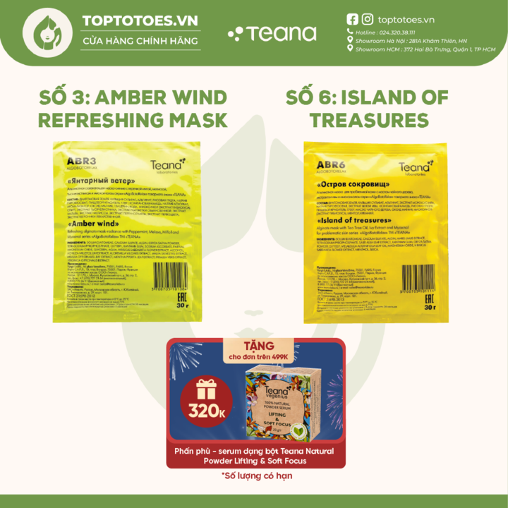 Mặt nạ dẻo tảo biển Teana