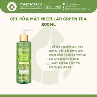 Gel rửa mặt Bielenda Green Tea 200ml