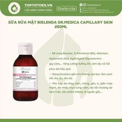 Sữa rửa mặt Bielenda Dr Medica Capillaries Soothing Micellar Emulsion 250ml