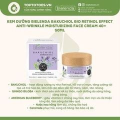 Kem dưỡng Bielenda Bakuchiol Bio Retinol Effect Anti-Wrinkle Moisturizing Face Cream 40+ 50ml