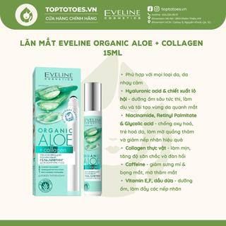 Lăn mắt Eveline Organic Aloe + Collagen 15ml