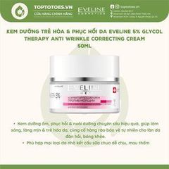 Kem dưỡng Eveline Glycol Therapy 5% Anti Wrinkle Correcting Cream 50ml
