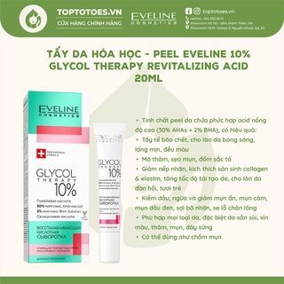 Tẩy da chết hoá học Eveline Glycol Therapy 10% Revitalizing Acid Peel 20ml
