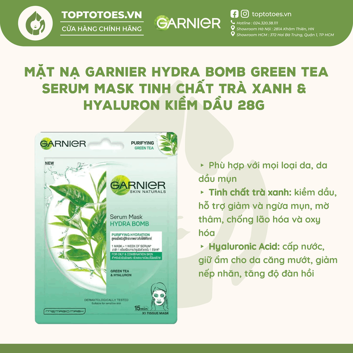 Mặt nạ giấy Garnier Serum Mask 28g