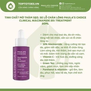Tinh chất Paula's Choice Niacinamide 20% Clinical Treatment 20ml