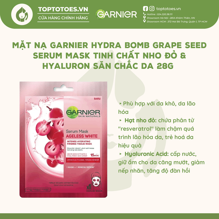 Mặt nạ giấy Garnier Serum Mask 28g
