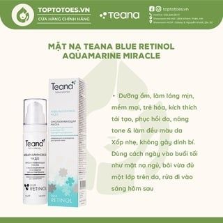 Mặt nạ ngủ Teana Rejuvenating Mask Aquamarine Miracle với Blue Retinol