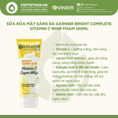 Sữa rửa mặt Garnier Bright Complete