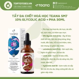 Peel Teana 10% Glycolic Acid SM7 Super Molecules AHA + PHA