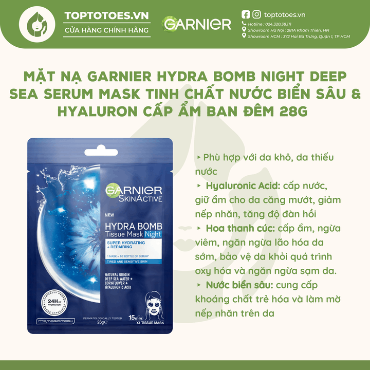 Mặt nạ giấy Garnier Serum Mask 28g