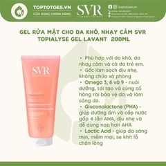 Gel rửa mặt SVR Topialyse Gel Lavant