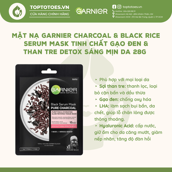 Mặt nạ giấy Garnier Serum Mask 28g