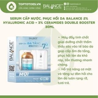 Combo Balance (Serum Hyaluronic Double Booster 30ml + Máy massage mặt ION)