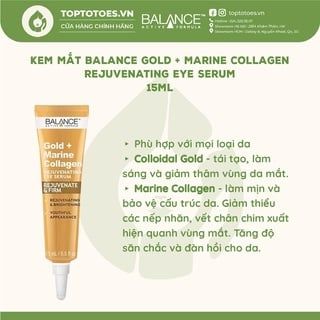 Kem mắt Balance Gold + Marine Collagen Rejuvenating Eye Serum 15ml