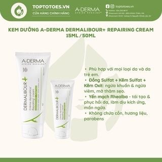 Kem dưỡng A-derma Dermalibour+ Repairing Cream