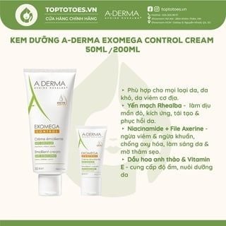 Kem dưỡng A-derma Exomega Control Cream