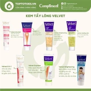 Kem tẩy lông Velvet