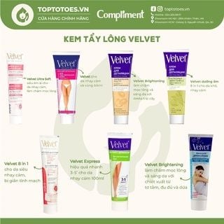 Kem tẩy lông Velvet