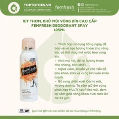 Xịt thơm, khử mùi vùng kín cao cấp Femfresh Deodorant Spay 125ml (Chai màu cam)