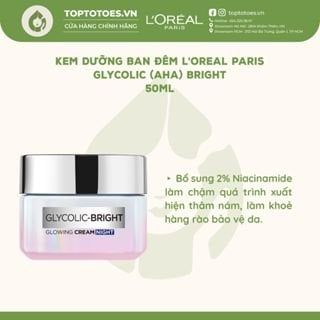Kem dưỡng ngày/đêm L'Oreal Paris Glycolic (AHA) Bright