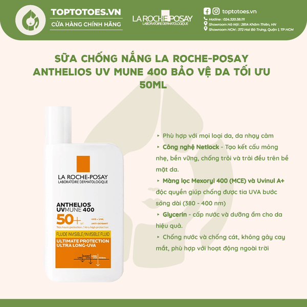 Sữa chống nắng La Roche-Posay Anthelios UV Mune 400 50ml