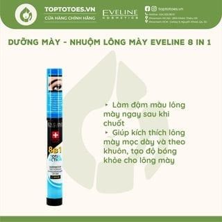 Dưỡng mày Eveline 8 In 1 Total Action Eyebrow Therapy Professional
