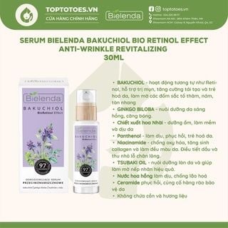 Serum Bielenda Bakuchiol Bio Retinol Effect Anti-Wrinkle Revitalizing 30ml