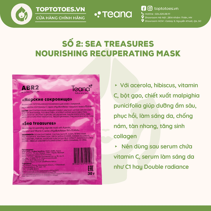 Mặt nạ dẻo tảo biển Teana