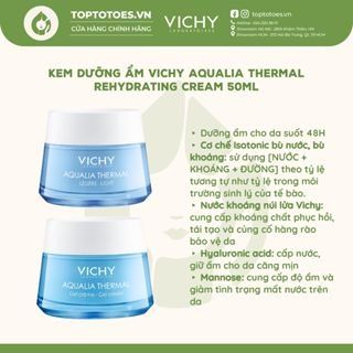 Kem/Gel dưỡng ẩm, cấp nước Vichy Aqualia Thermal Rehydrating