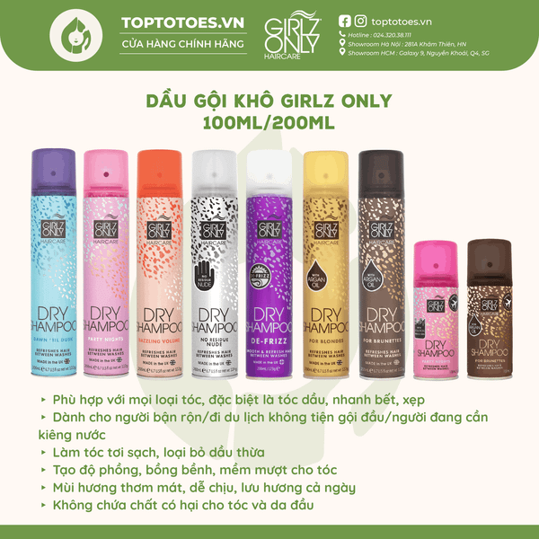 Dầu gội khô Girlz Only Dry Shampoo - Party Nights 100ml