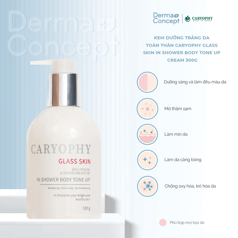 Kem dưỡng thể Caryophy Glass Skin in Shower Body Tone-Up Cream 300g