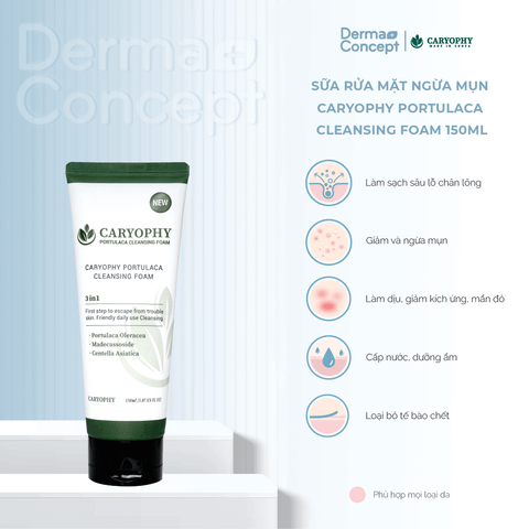 Sữa rửa mặt Caryophy Portulaca Cleansing Foam 150ml