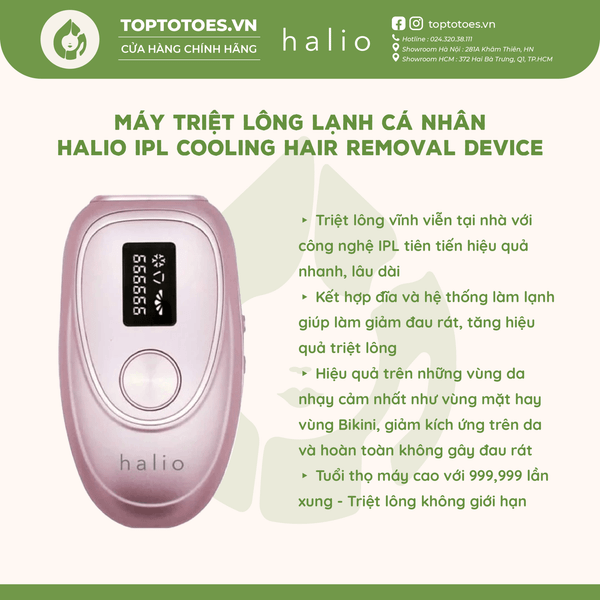 Máy triệt lông lạnh cá nhân Halio IPL Cooling Hair Removal Device
