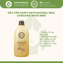Sữa Tắm Happy Bath Natural Body Wash 900g - Real Chokchok (màu vàng)