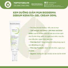 Kem dưỡng Bioderma Sebium Kerato+ Gel-cream 30ml