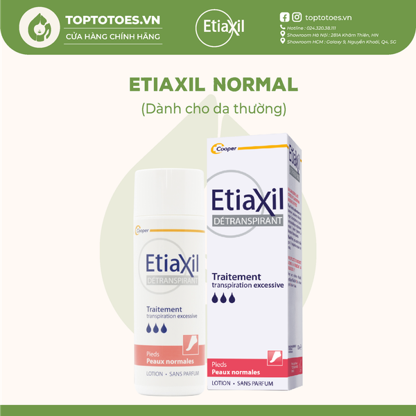 Lotion Etiaxil khử mùi, ngăn mồ hôi tay chân 100ml - Cho da thường (nhãn hồng)