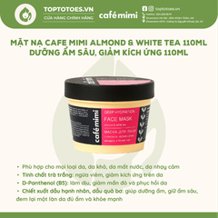 Mặt nạ Cafe Mimi Face Mask 110ml -  Almond & white tea (Dưỡng ẩm sâu)