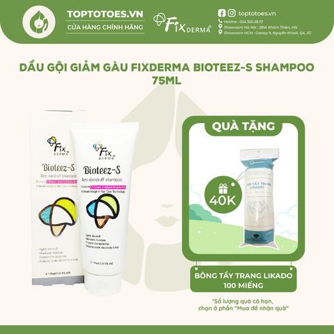 Dầu gội đầu ngăn ngừa và giảm gàu Fixderma Bioteez- s Shampoo 75g