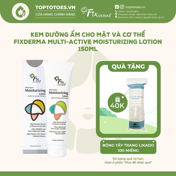 Lotion dưỡng ẩm Fixderma Multi Active Moisturizing Lotion 150ml