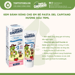 Kem đánh răng Pasta del Capitano Trẻ em 75ml - Baby Strawberry (Vị dâu)