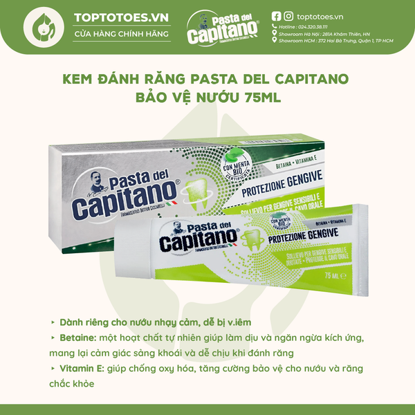 Kem đánh răng Pasta del Capitano 75ml - Bảo vệ nướu