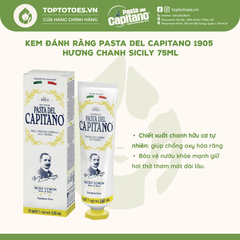 Kem đánh răng Capitano 1905 75ml - Sicily Lemon (Vị chanh)