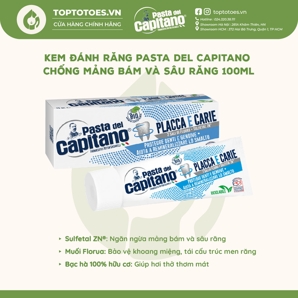 Kem đánh răng Pasta del Capitano 100ml - Chống mảng bám và sâu răng