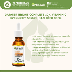 Serum Garnier Bright Complete 10% Vitamin C Overnight Booster 30ml