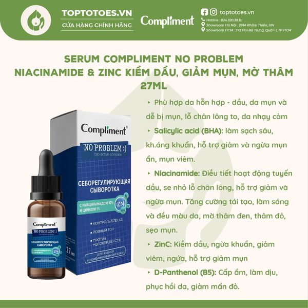 Serum Compliment No Problem Niacinamide & Zin C 27ml