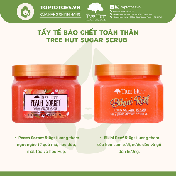 Tẩy da chết cơ thể Tree Hut Shea Sugar Scrub 510g - Bikini Reef